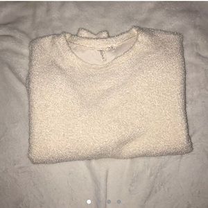 Textured White Sweater